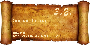 Serbán Edina névjegykártya