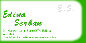 edina serban business card